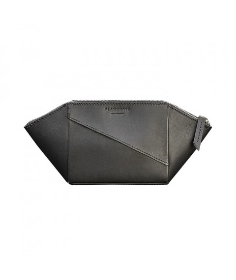 Women's black leather cosmetic bag 2.0 Crust