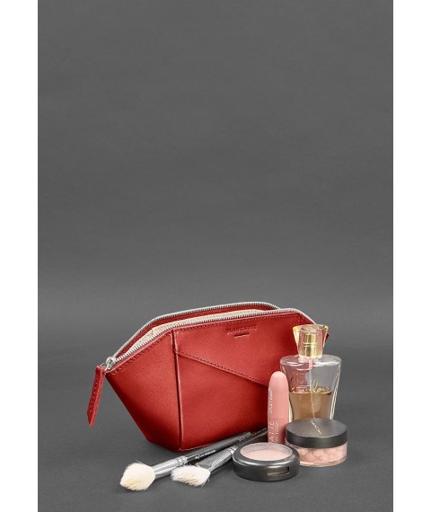 Women's leather cosmetic bag 2.0 Red