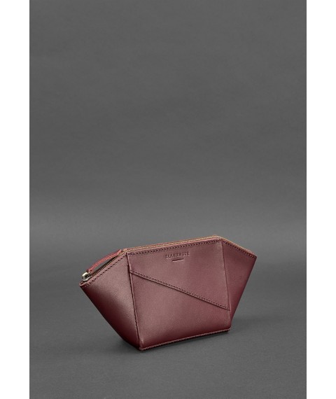 Women's leather cosmetic bag 2.0 Burgundy Crust