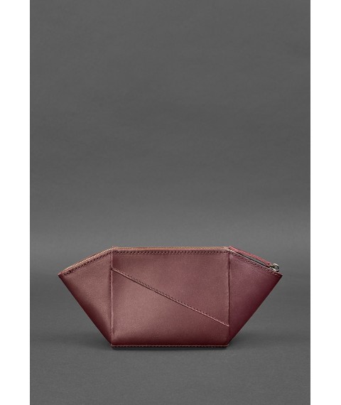 Women's leather cosmetic bag 2.0 Burgundy Crust