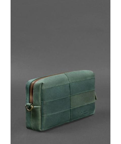 Leather cosmetic bag 3.1 Green Crazy Horse