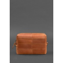 Leather cosmetic bag 3.1 Light brown Crazy Horse