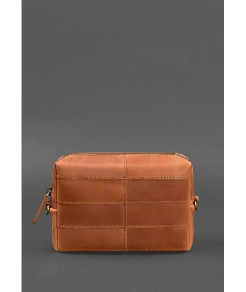 Leather cosmetic bag 3.1 Light brown Crazy Horse