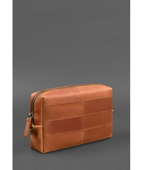 Leather cosmetic bag 3.1 Light brown Crazy Horse