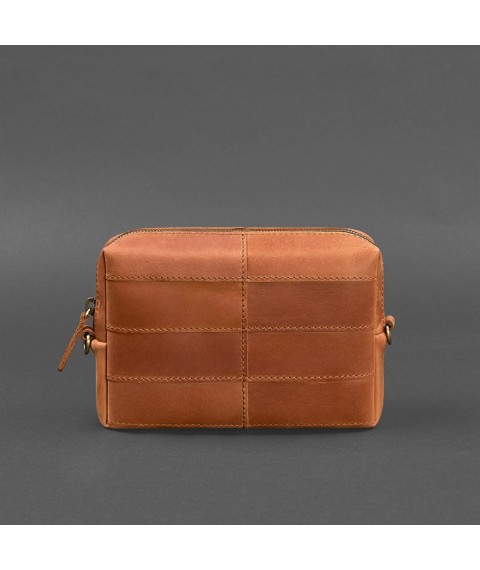 Leather cosmetic bag 3.1 Light brown Crazy Horse