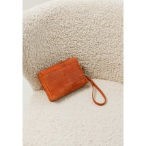 Leather cosmetic bag 3.1 Light brown Crazy Horse