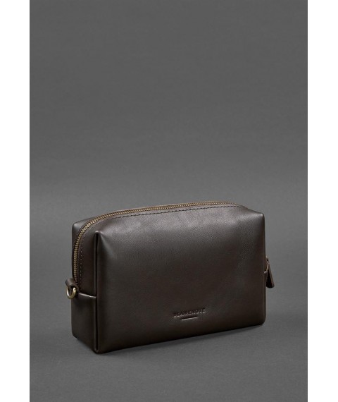 Leather cosmetic bag 3.0 dark brown Crust