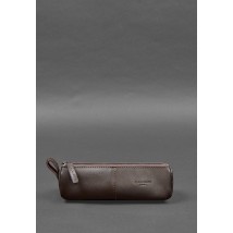 Leather toiletry case (case for glasses) 4.0 Dark brown