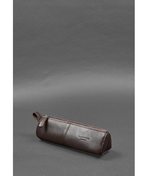 Кожаный пенал-несессер (футляр для очков) 4.0 Темно-коричневый