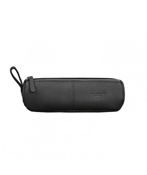 Leather toiletry case (case for glasses) 4.0 Black Crazy Horse