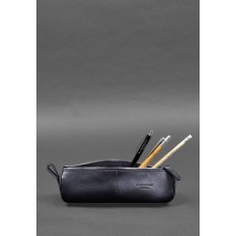 Leather toiletry case (case for glasses) 4.0 Dark blue