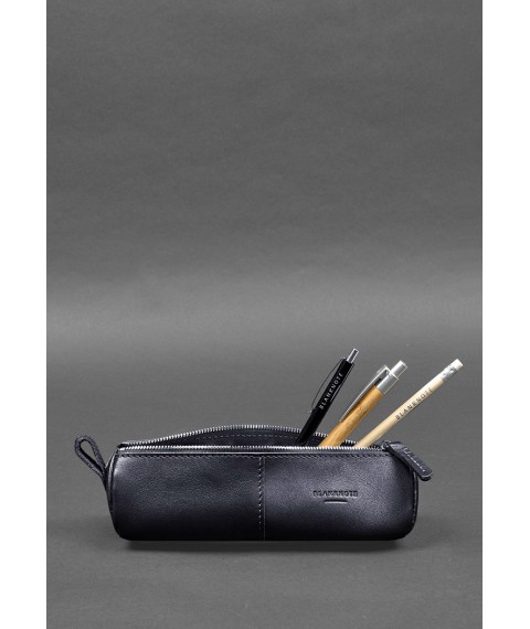 Leather toiletry case (case for glasses) 4.0 Dark blue