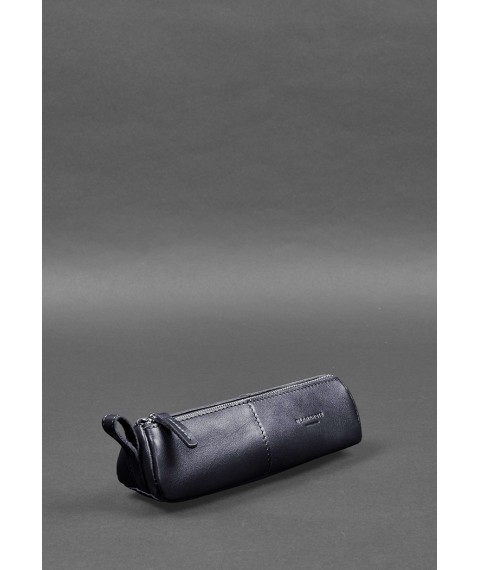 Leather toiletry case (case for glasses) 4.0 Dark blue