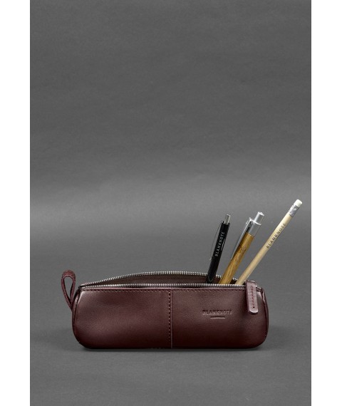 Leather toiletry case (case for glasses) 4.0 Burgundy