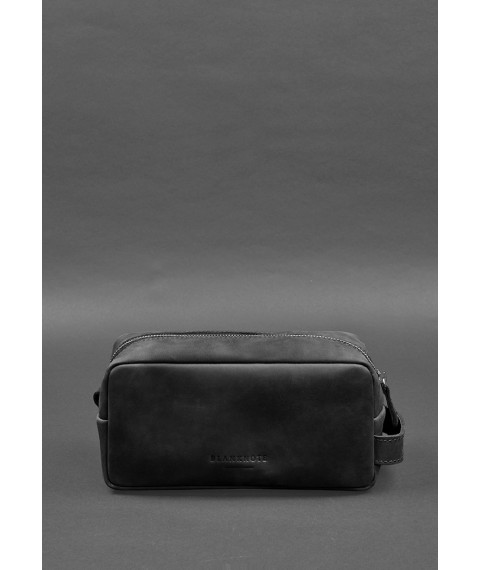 Leather cosmetic bag 6.0 black Crazy Horse