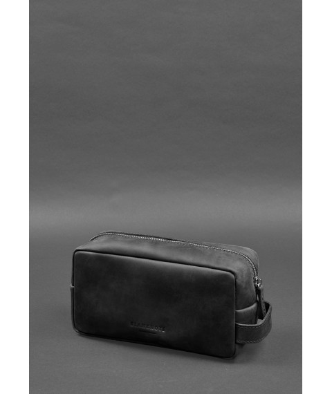 Leather cosmetic bag 6.0 black Crazy Horse