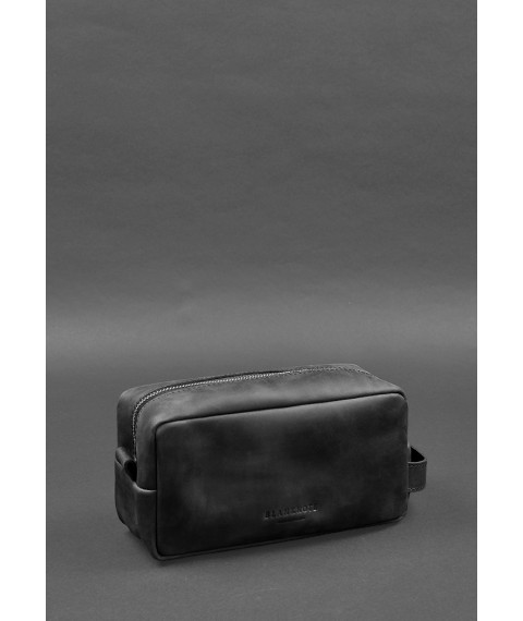 Leather cosmetic bag 6.0 black Crazy Horse