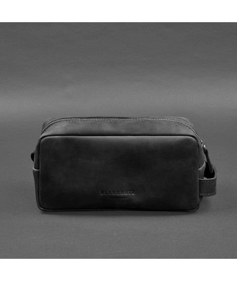 Leather cosmetic bag 6.0 black Crazy Horse