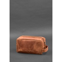 Leather cosmetic bag 6.0 light brown Crazy Horse