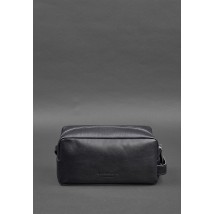Leather cosmetic bag 6.0 dark blue