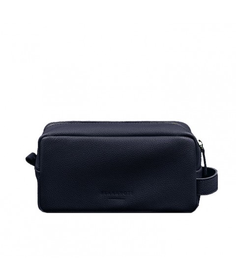 Leather cosmetic bag 6.0 dark blue flotar