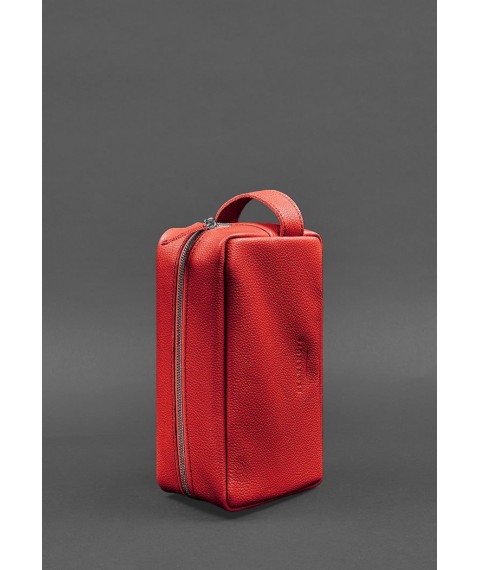 Leather cosmetic bag 6.0 red flotar
