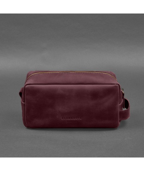 Leather cosmetic bag 6.0 burgundy Crazy Horse