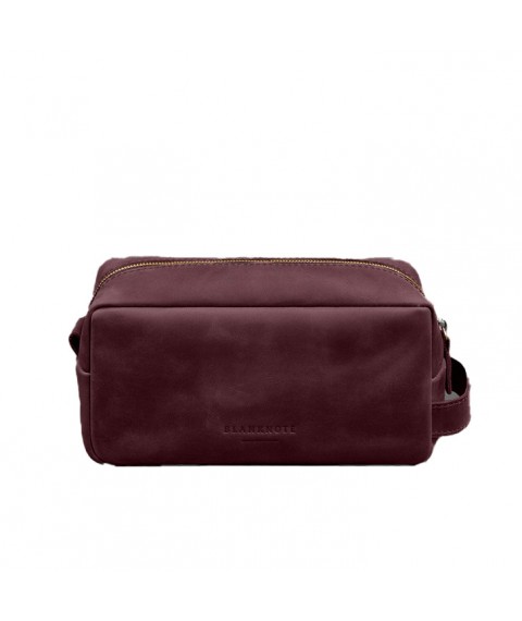 Leather cosmetic bag 6.0 burgundy Crazy Horse