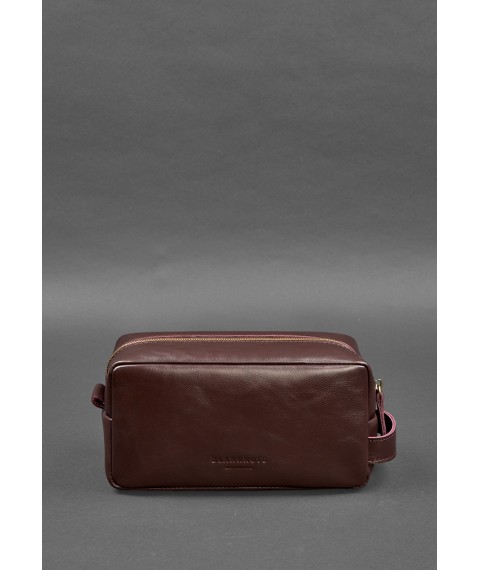 Leather cosmetic bag 6.0 burgundy