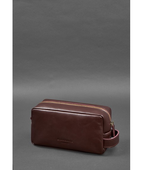 Leather cosmetic bag 6.0 burgundy