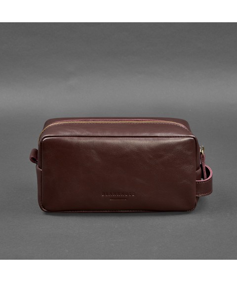 Leather cosmetic bag 6.0 burgundy