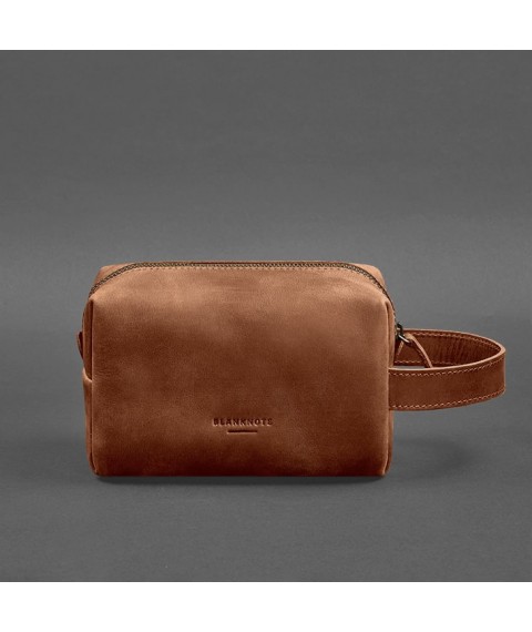 Leather cosmetic bag 5.0 Light brown Crazy Horse