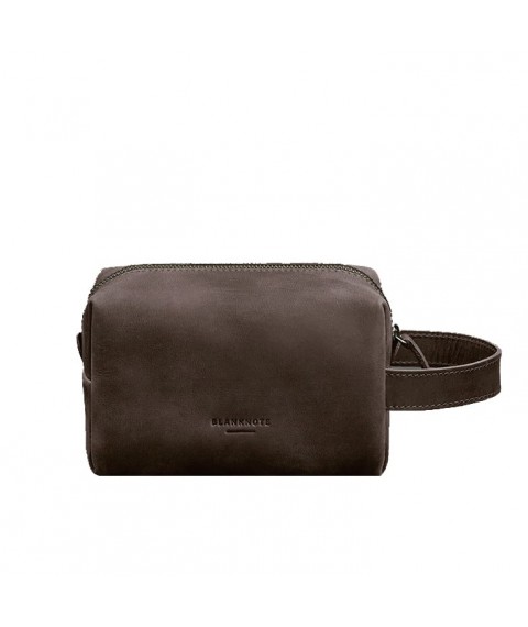 Leather cosmetic bag 5.0 Dark brown Crazy Horse