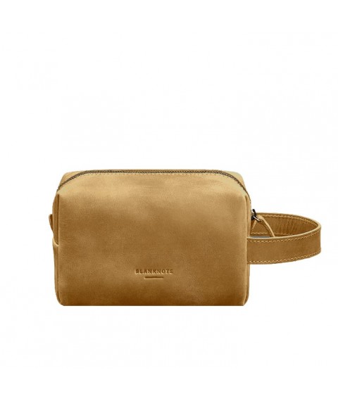 Leather cosmetic bag 5.0 Yellow Crazy Horse