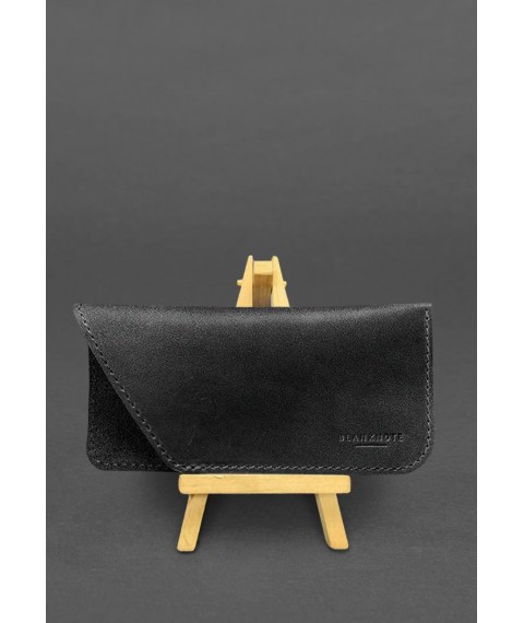 Leather case for glasses Black Crust