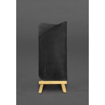 Leather case for glasses Black Crust
