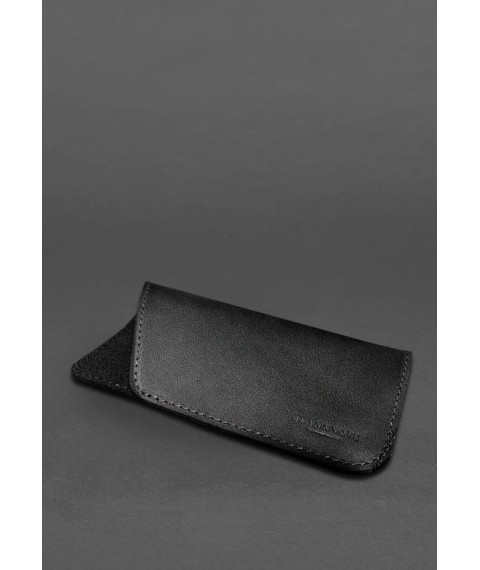 Leather case for glasses Black Crust