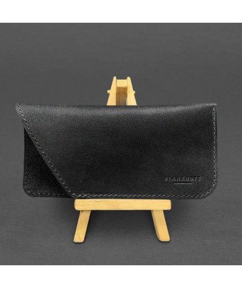 Leather case for glasses Black Crust