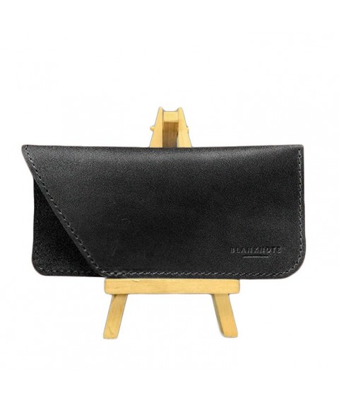 Leather case for glasses Black Crust