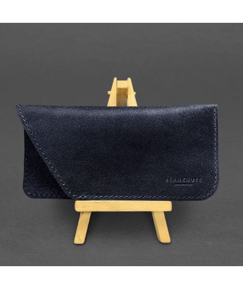 Leather case for glasses Dark blue Crust