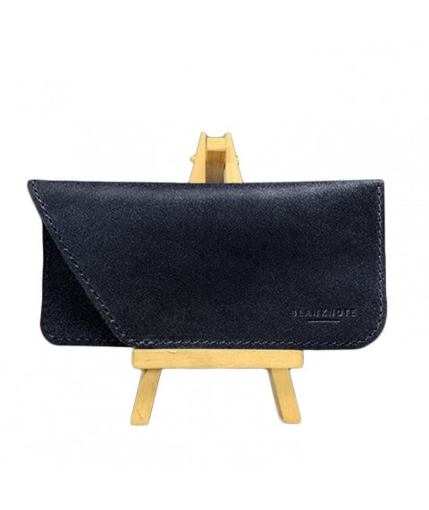 Leather case for glasses Dark blue Crust