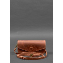 Leather glasses case (mini bag) light brown Crazy Horse
