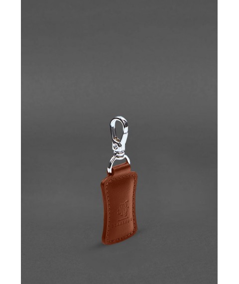 Premium Leather Keychain Light Brown