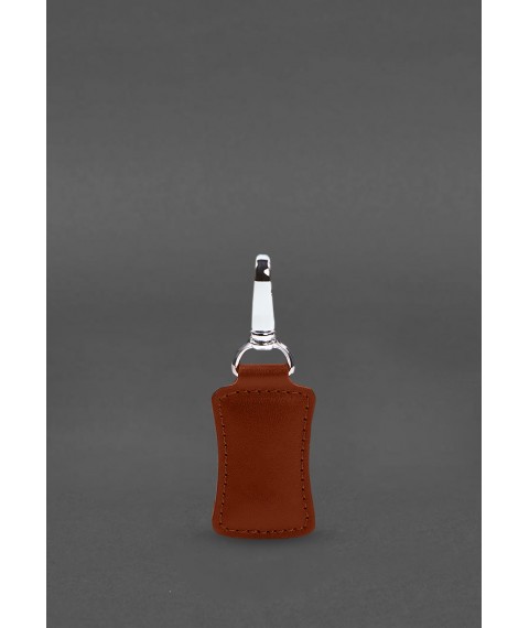 Premium Leather Keychain Light Brown