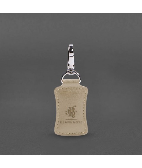 Premium Leather Keychain Light Beige