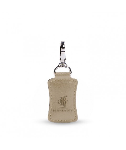 Premium Leather Keychain Light Beige