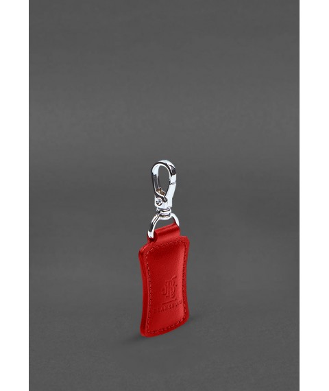 Leather keychain Premium red