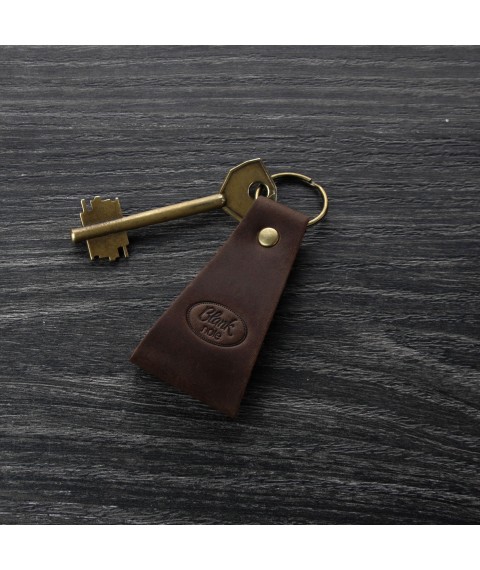 Leather keychain Home is where your heart is