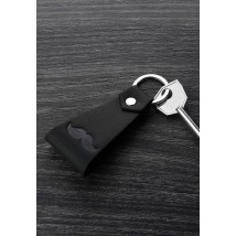 Leather keychain Mustache