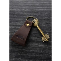 Leather keychain Mustache